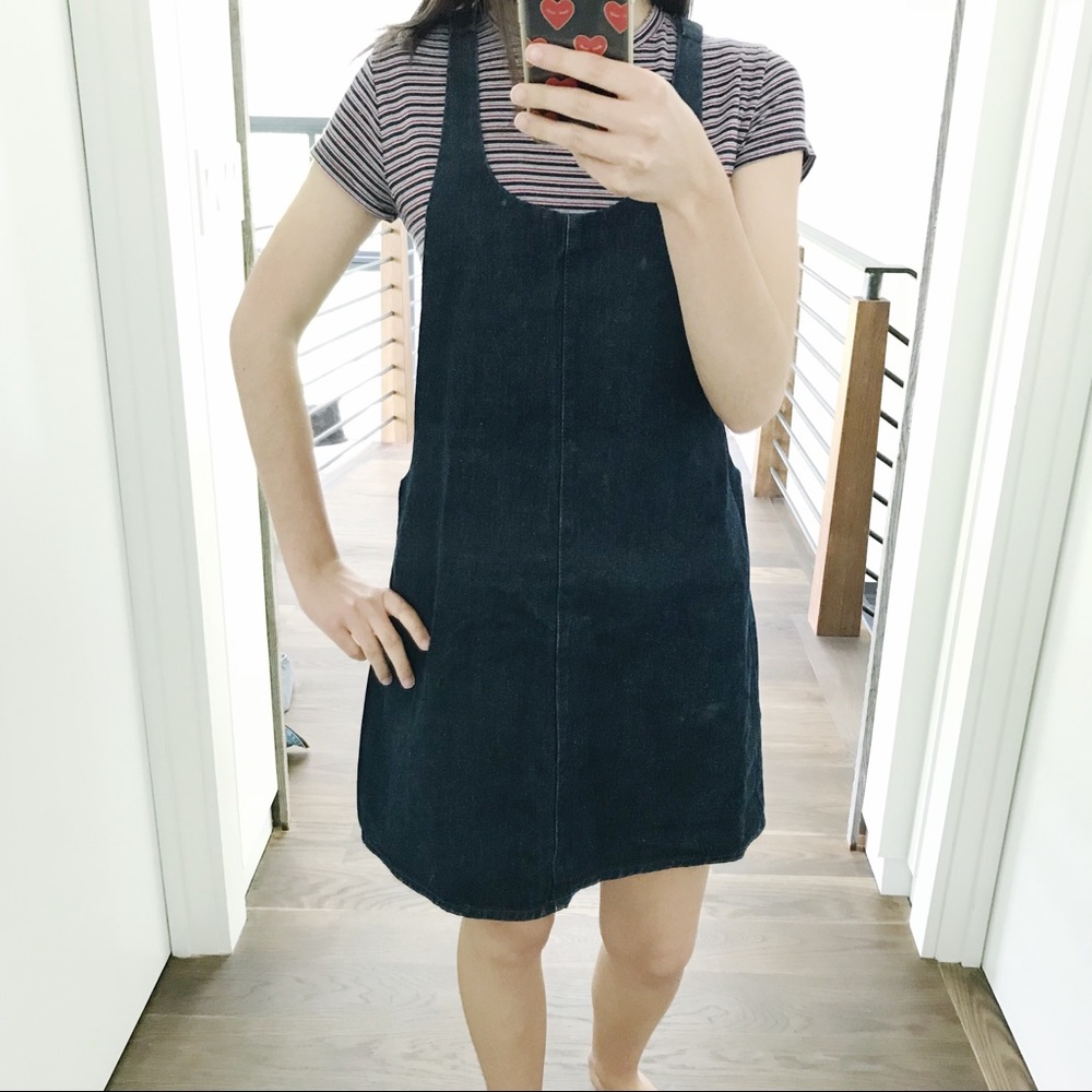 Zara Denim Apron Dress